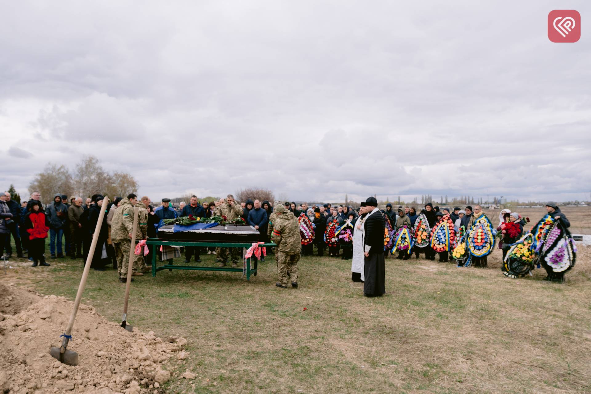 Поховання військового України, який загинув на війні