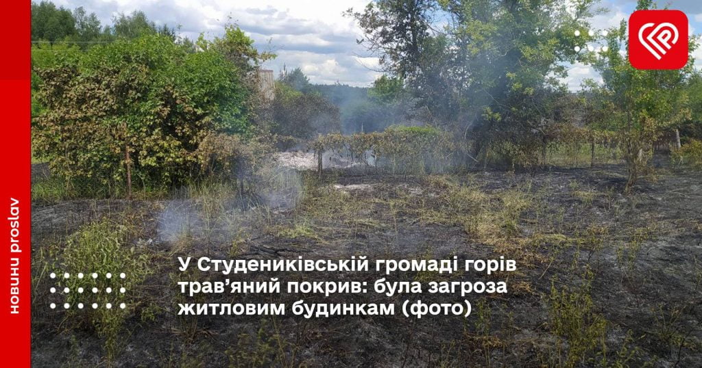 У Студениківській громаді горів трав’яний покрив: була загроза житловим будинкам (фото)