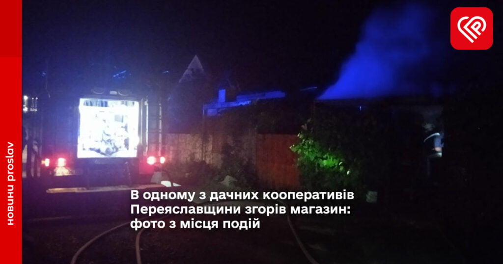 В одному з дачних кооперативів Переяславщини згорів магазин: фото з місця подій