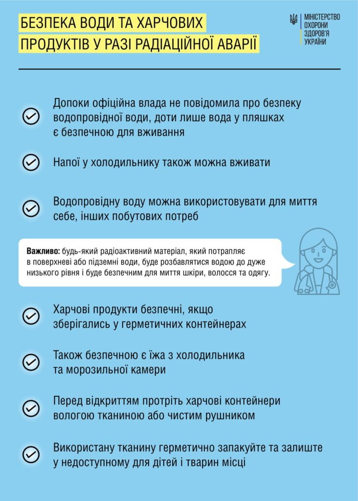 Що робити у разі радіаційної загрози – поради від МОЗ України