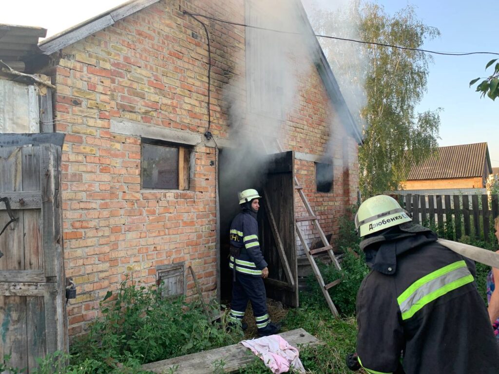 Пожежа на Переяславщині: горіла господарча будівля (фото та відео з місця подій) 