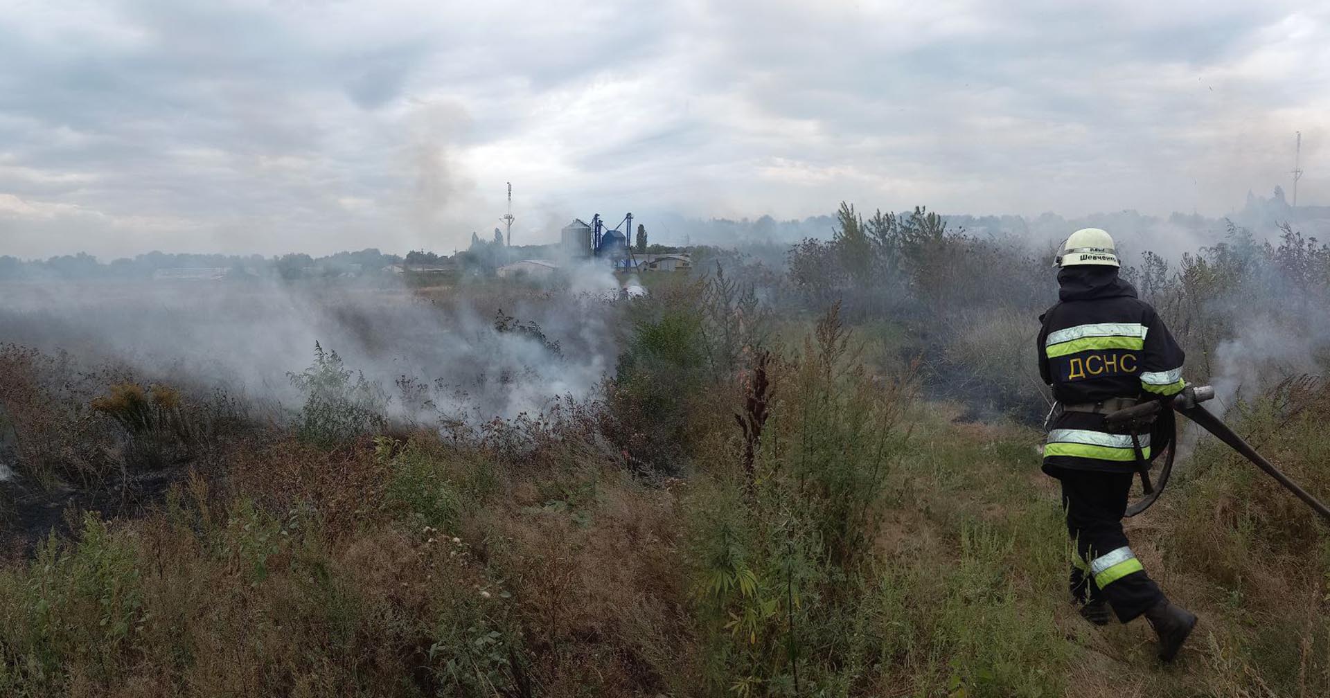 загорання трав’яного настилу у місті Переяслав по вулиці Грушевського