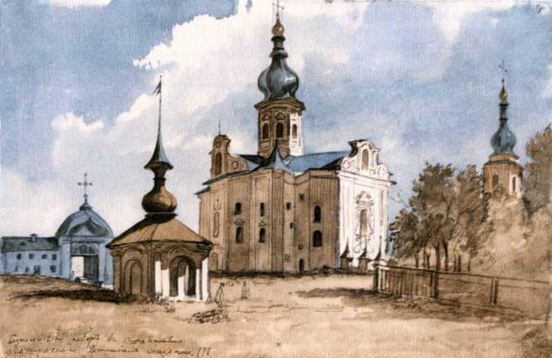Біля Вознесенського собору встановили купол на «капличку», яку змальовував Тарас Шевченко
