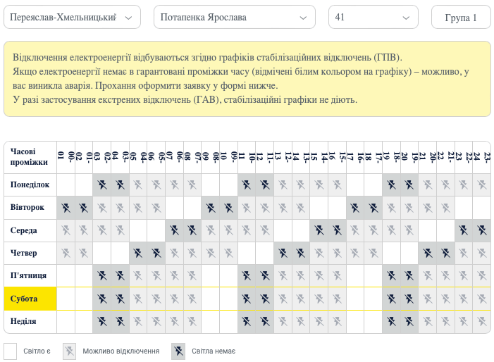 На Київщині 28 січня застосовуються стабілізаційні графіки відключень електроенергії: деталі