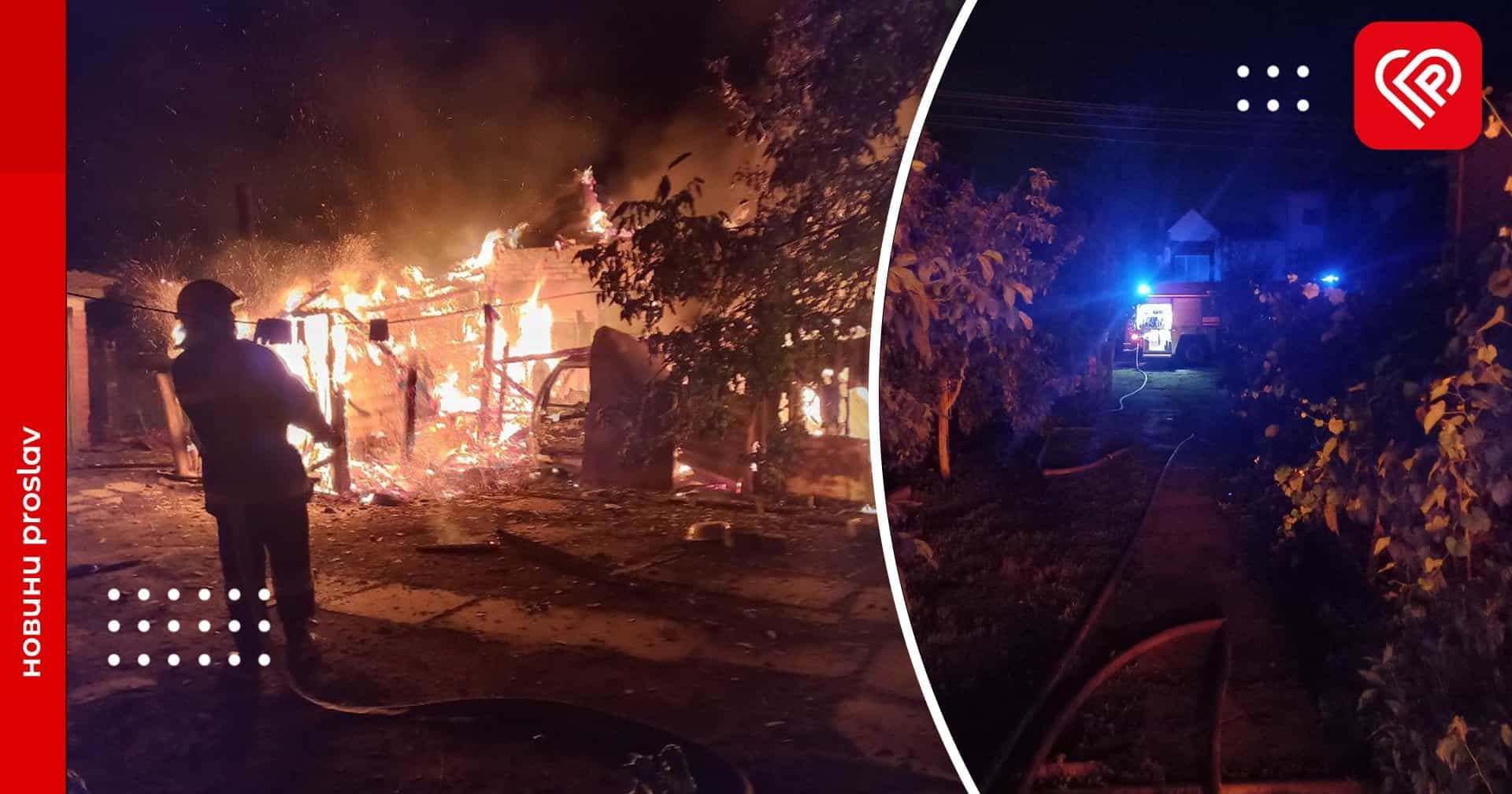 У Ковалині на Переяславщині сталась пожежа: згорів автомобіль та крівля