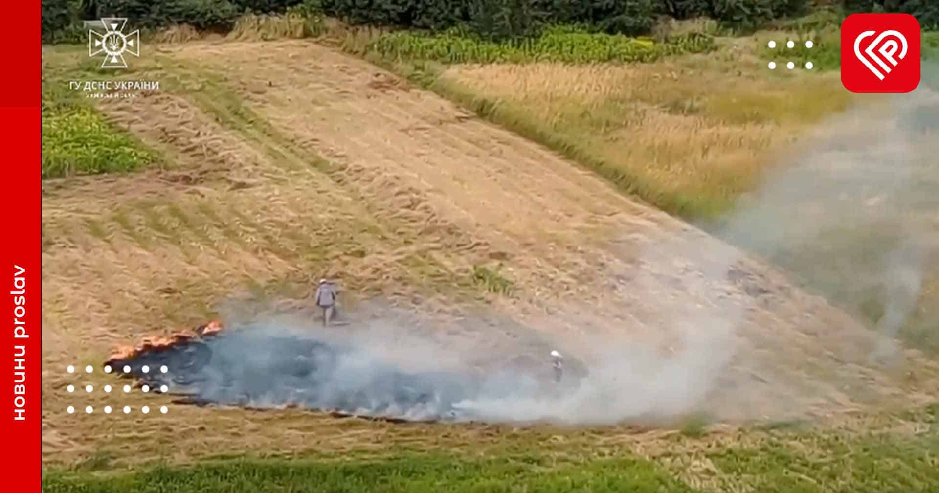 Жителів Переяславщини оштрафували за паління сухої трави (фото та відео)