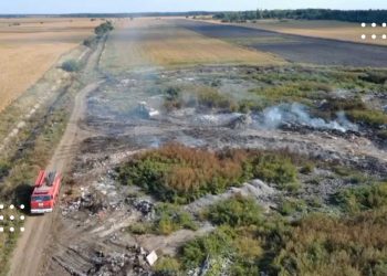 Рятувальники оперативно загасили пожежу в селі Циблі: горіло сміття (відео)