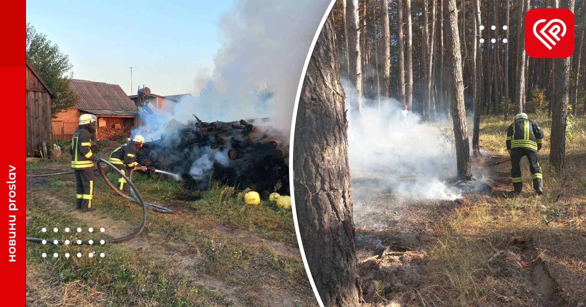 Рятувальники ліквідували на Переяславщині дві пожежі: зайнявся ліс у Циблях та дрова у Ташані