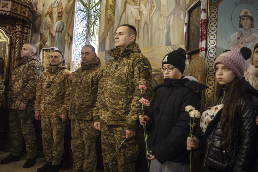 Нацгвардійці доєднались до урочистостей з нагоди Дня Соборності України у Борисполі