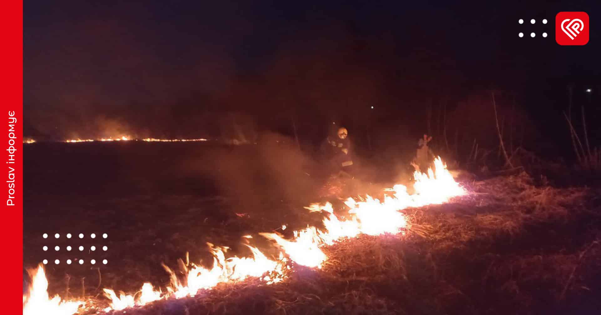 У вихідний на Переяславщині палав сухостій: рятувальники ліквідували вогонь у восьми локаціях