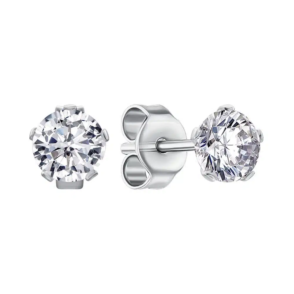 Сережки из белого золота